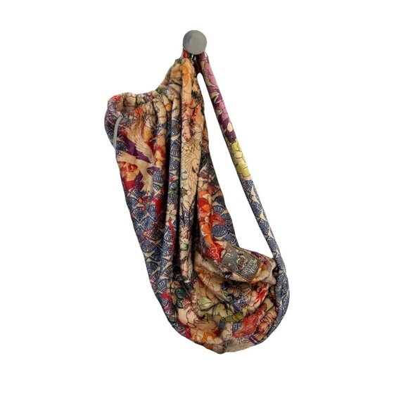 johnny was Cilinder Floral Laurel Canyon Sling Bag Furry Fleece Size Large - Picture 1 of 10